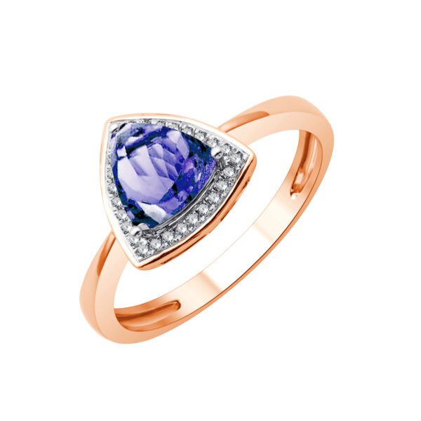 bague tanzanite diamants