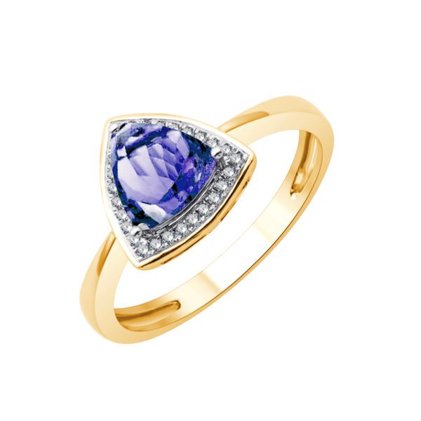 bague tanzanite diamants