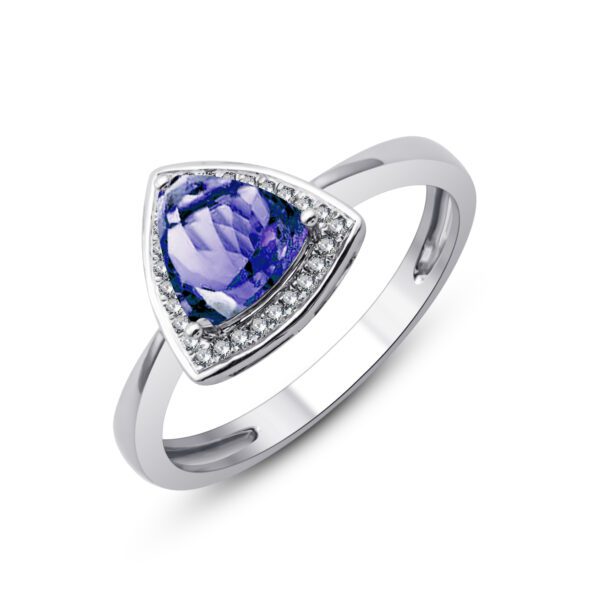 bague tanzanite diamants