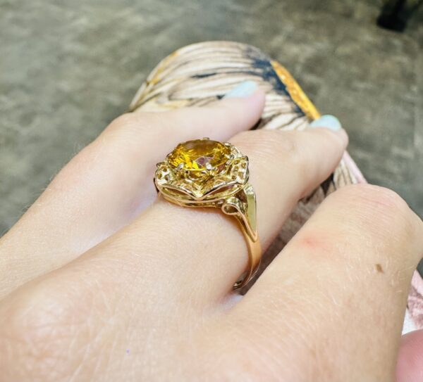 bague ancienne citrine