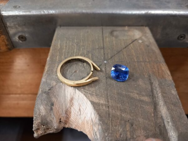 fabrication bague saphir