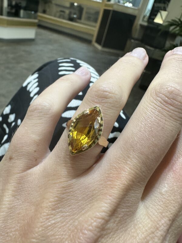 bague citrine ancienne