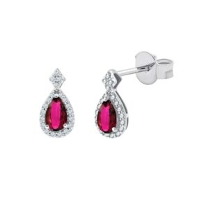 boucles d'oreilles rubis